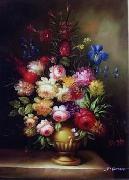 unknow artist Floral, beautiful classical still life of flowers.127 oil on canvas